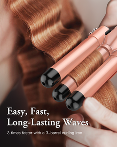 Jeu de 5 brosses thermiques multifonctionnelles personnalisées Curve5 Long Barrel Custom Wave Curling Wand Electric Power Power Source - Product Image 6