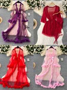 Camicia da <span class=keywords><strong>Notte</strong></span> Estiva 2026 con Spalline, Scavata, Sexy, 100% Cotone, Vita Elastica, Traspirante, da Donna, per Casa, Bianca, Indossabile Anche Fuori Casa, Vestibilità Ampia - Product Image 4