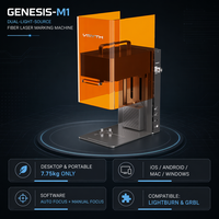 Máquina de Grabado y Marcado Láser Dual Genesis-M1, 2W IR + 10W Luz Azul, Compatible con LightBurn GRBL, para Metal, Plástico y Madera
