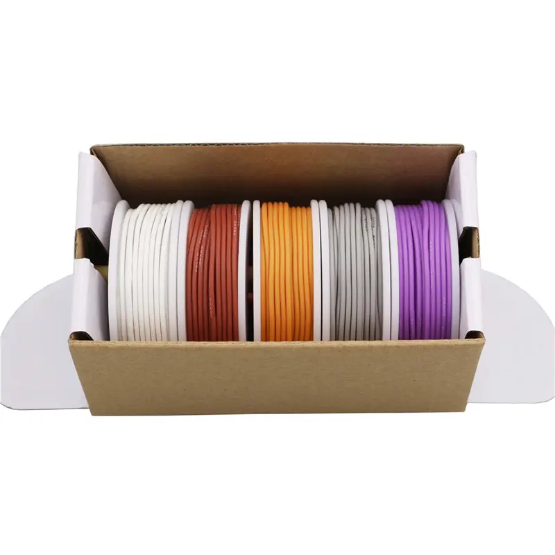 24 AWG Flexible Silicone Wire 300V HookアップWire Kit Tinned Copper Wire