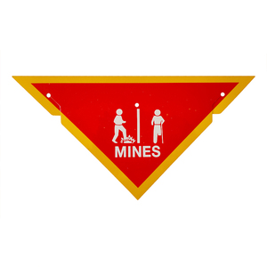 Dingfei personnalisé rouge jaune haute visibilité symboles d'alerte en PVC réfléchissants <span class=keywords><strong>Mines</strong></span> avertissement panneau <span class=keywords><strong>de</strong></span> danger - Product Image 1