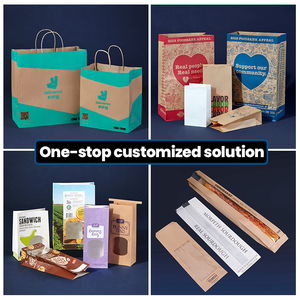 Bolsa de Papel <span class=keywords><strong>Kraft</strong></span> Marrón Biodegradable y Ecológica Personalizada, Embalaje para Comida Rápida para Llevar, Embalaje para Restaurantes - Product Image 5