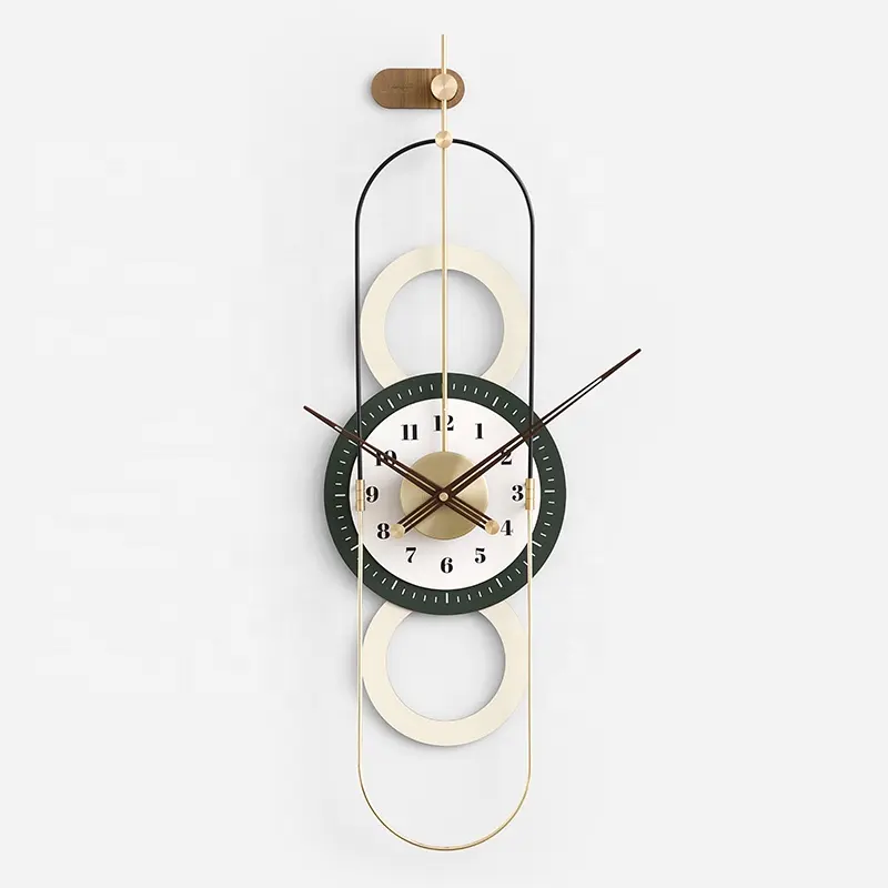 WOZOOM 현대 황금 장식 금속 벽 시계 홈 장식 럭셔리 홈 거실 장식 큰 시계 도매