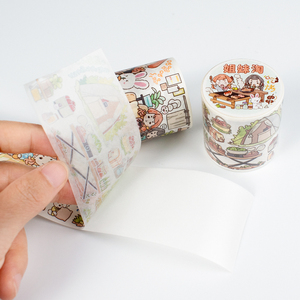 低最小起订量个性化设计促销可爱图案定制印刷纸胶带 - Product Image 5