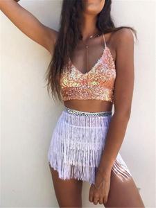 Falda Sexy con Borlas de 9 Colores YSMARKET para Mujer, Falda Corta de Verano de Cintura Alta, Falda Mini Informal de Línea A para Mujer, EYX1007 - Product Image 2