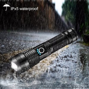 Lampe <span class=keywords><strong>torche</strong></span> en alliage d'aluminium 20W XHP50, <span class=keywords><strong>longue</strong></span> <span class=keywords><strong>portée</strong></span>, puissante, LED haute puissance, <span class=keywords><strong>rechargeable</strong></span>, étanche, tactique - Product Image 4