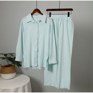 Set Casual <span class=keywords><strong>di</strong></span> Moda Plus Size a 2 Pezzi per Donna: Camicia in Cotone e <span class=keywords><strong>Pantaloni</strong></span> a Gamba Larga in <span class=keywords><strong>Lino</strong></span> - Product Image 2