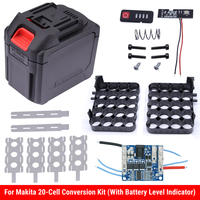 Boîte de batterie Makita 18650 18V 21V pour clé à chocs électrique, outil électrique avec accessoires de batterie au lithium