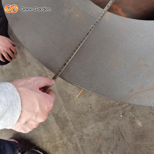 Modern Corten Steel Charcoal Grill with Remote Control & Auto Ignition Folding Design <b>Wind</b> <b>Shield</b> Campfire Cooking for Patio Use - Product Image 6