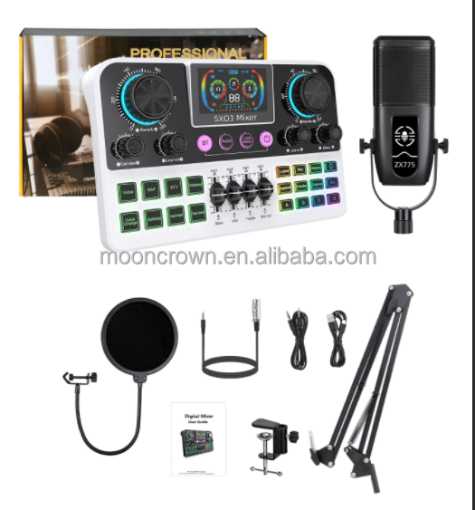 Carte son SX03 blanche + microphone