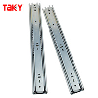 Glissières télescopiques 45 mm à extension complète 3 volets avec roulement à billes pour tiroirs de cuisine modernes