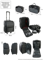 Valise à roulettes en Nylon pour maquillage professionnel, valise à roulettes pour salon de coiffure, organisateur cosmétique de voyage, trousse d'artiste de maquillage