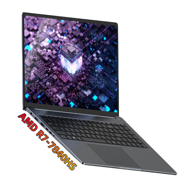 OEM Logo AMD Ryzen R7 8845HS Radeon 780M Graphics Card 5800mAh Fingerprint Unlock Dual Type-C WIFI6 BT5.2 Gaming Laptop