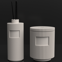 Vente en gros Récipient en céramique blanche huile essentielle ciment personnalisé luxe bougie parfumée pot diffuseur roseau ensemble