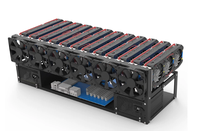 Rak Desktop Baru 6/8/12-Slot Tipe Terbuka dengan Dual-Power-Supply untuk Kartu Grafis, Dilengkapi Kipas Pendingin dan Braket Pemasangan