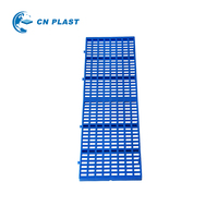 Palette en HDPE bleue durable, mini, réutilisable, avec trous sur le dessus, surface lisse, haute capacité de charge, entrée bidirectionnelle pour applications industrielles