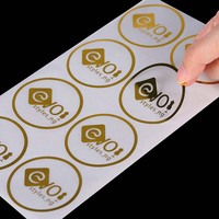 Logo personnalisé imprimé imperméable à l'eau temporaire feuille d'or étiquette de parfum logo estampage autocollants adhésifs métalliques
