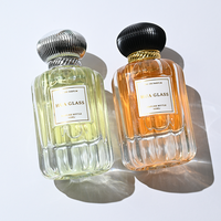 Flacon de parfum en verre cylindrique de haute qualité 100 ml, flacon de parfum vide avec logo personnalisé, avec boîte cadeau, vaporisateur à pompe, fournisseur OEM ODM