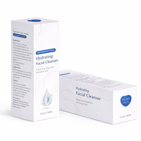 Boîte d'emballage cosmétique personnalisée écologique, carton pliable pour lotion, crème pour le visage, emballage en papier couché imprimé personnalisé