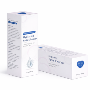 Boîte d'emballage cosmétique personnalisée écologique, carton pliable pour lotion, crème pour le visage, emballage en papier couché imprimé personnalisé - Product Image 6