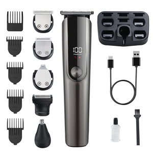Cortadora de Pelo Eléctrica Profesional para Peluquero, Suministro Directo de Fábrica, Juego de Recortadora Eléctrica Recargable de Metal para el Hogar - Product Image 6
