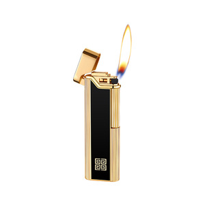 Mini Encendedor de Cigarrillos Metálico Recargable, Resistente al Viento, con Incrustaciones de Colores, para Regalo, Uso en Exteriores - Product Image 1