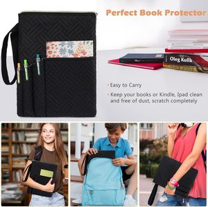 Funda Protectora Acolchada para Libros, Funda para Libros con Cierre, Lavable, Acolchada, para Biblias, con Bolsillos, para Libros de Tapa Blanda - Product Image 6