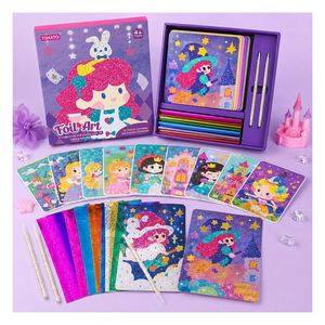 Kit de Pintura con Láminas Personalizadas para Niñas, Juego de Pegatinas de Mosaico con Brillantina, Juego de Imágenes Educativas para el Desarrollo de la Motricidad Fina, Regalo de Recompensa para el Aula - Product Image 1
