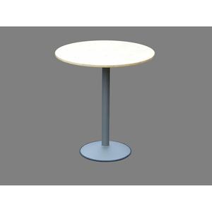 Tavolo da bistrò, solido in nero, piano in multiplex ø faggio 75 cm - Product Image 1