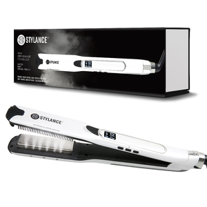 جهاز فرد الشعر MiniSteam بدرجة حرارة قابلة للتعديل من 5 مستويات + شاشة LCD رقمية ، حرارة سيراميك نانو تيتانيوم - Product Image 2