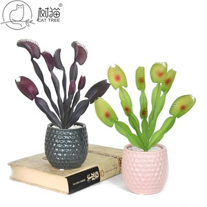 Nouvelle arrivée petite plante d'herbe en plastique artificielle Venus Flytrap pour la décoration de paysage - Product Image 5