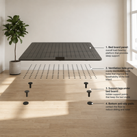 Étagère de lit flottante industrielle moderne très vendue, durable, avec cadre en acier au carbone, taille personnalisable pour hôtels, appartements et chambres à coucher