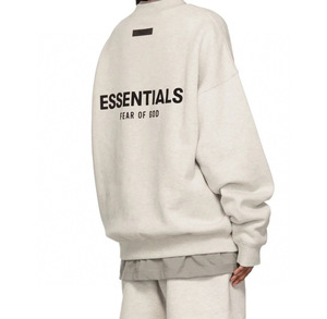 Sudadera Gris con Logotipo Pequeño, Cuello Redondo, para <span class=keywords><strong>Hombre</strong></span>, Talla Grande, Felpa, Informal, Básica, Manga Larga, Estilo Urbano, 100% Algodón - Product Image 6