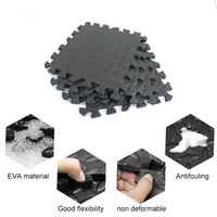 Matras olahraga, 12 buah 30*30cm EVA Gym Non-Slip perlindungan lantai, karpet Splicing kebugaran Yoga tebal ruang guncangan untuk Olahraga