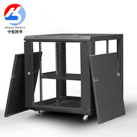 Boîtier de serveur réseau sécurisé 6U sur mesure, 19 pouces, verrouillable, pour centre de données, construction en acier SPCC, transparent, en stock