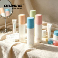 Flacon pulvérisateur sans air en plastique blanc et rose de 30 ml et 50 ml pour emballage cosmétique de toner, marque privée de luxe, pour soins de la peau