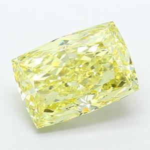 Diamant fantaisie jaune intense taille coussin 8,05 carats, clarté SI1, cultivé en laboratoire, diamant non monté pour bijoux fins de créateur - Product Image 4