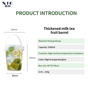 Nhà Máy Bán Buôn Rỗng Trong Suốt Vòng Dày Nhựa Xô 32Oz Nước Ép Trái Cây Bánh Snack Lưu Trữ Nhựa <span class=keywords><strong>Container</strong></span> - Product Image 2