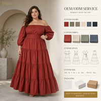 Robes Yegao pour femmes, robe élégante grande taille pour l'été, robe en coton, coupe ajustée, robes décontractées, vêtements en gros, commande personnalisée OEM