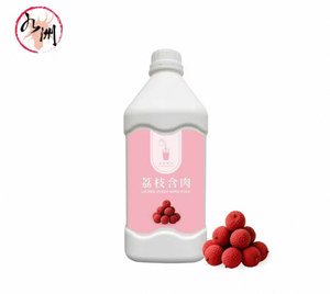 Lychee Fruit With Pulp <b>Boba</b> Milk Tea Syrup 2.5kg Bottle OEM Private Label Supplier For <b>Bubble</b> Tea Franchise - Product Image 1