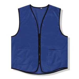 Vente directe usine – Gilet de sécurité fluorescent pour enfants avec bande réfléchissante et fermeture éclair – Vente en gros pour les bénévoles - Product Image 6