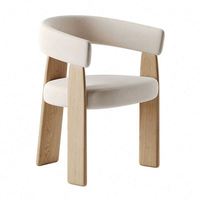 Chaise de salle à manger contemporaine italienne en bois massif avec revêtement en cuir synthétique pour la maison, le bureau et l'hôtellerie