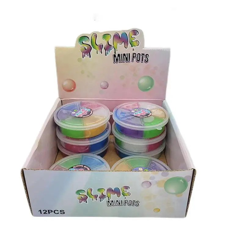 Vui Điên Mini Chậu Slime Putty Charms Trẻ Em Fidget DIY Đồ Chơi Playdough Sáng Tạo Tập Thể Dục Mỏng 6-Màu Ngọc Trai Ánh Sáng Chất Nhờn