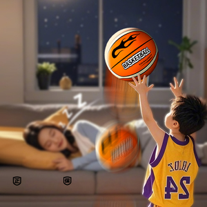 Pallone da <span class=keywords><strong>Basket</strong></span> Silenzioso Ecologico YS per Interni, Misure 4 5 6, 220-370g, in Tessuto Lycra per Allenamento Silenzioso, Spedizione Diretta - Product Image 3