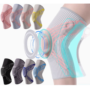 Genouillère de compression 7mm pour femmes et hommes pour le football, volley-ball, <span class=keywords><strong>handball</strong></span>, sport, genouillères avec ressort en gel - Product Image 1