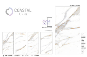 2x4 Carreaux de porcelaine aspect marbre de haute qualité 600x1200mm Carreaux de sol en céramique émaillée polie pour cuisine, salle de bain et salon - Product Image 2