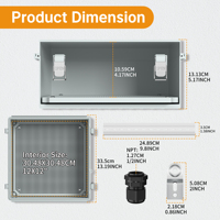 330X330X130MM IP67 Boîtier en plastique étanche pour connexion électrique et WiFi Utilisation en extérieur