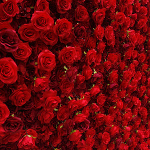 <span class=keywords><strong>Promise</strong></span>-Fondo de decoración de boda, flor Artificial roja para pared - Product Image 3