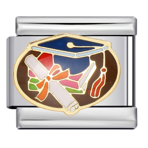 Breloques de remise de diplôme Eagle Workshop en acier inoxydable plaqué or, pendentif de mode DIY pour bracelet, promotion 2024 - Product Image 5