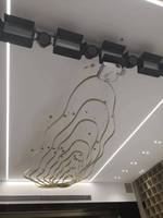 Lustre de banquet en cristal K9 moderne et luxueux pour hôtel, design contemporain, LED à intensité variable avec télécommande
